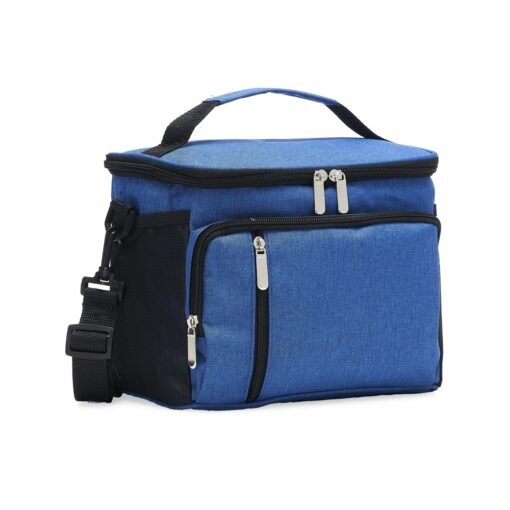 Bolsa Com Logo Térmica 9L - azul com detalhes em preto