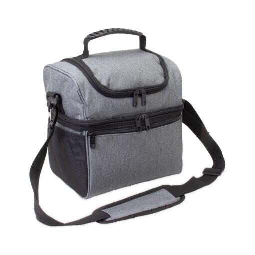 Bolsa Personalizada Térmica Dupla 12L na cor cinza