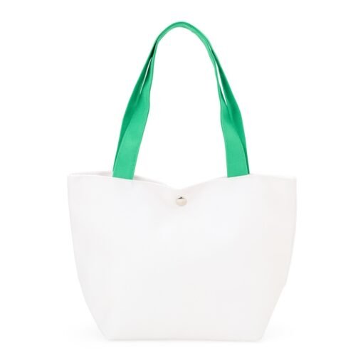 Bolsa Com Logo De Lona 7L - bege com detalhes em verde