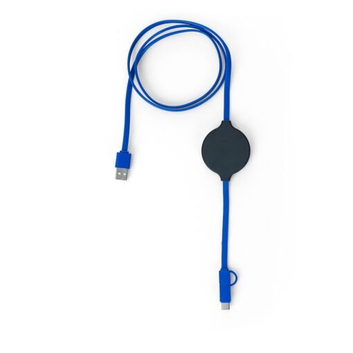 Cabo Indução 3 Em 1 | Brinde Personalizado - azul com detalhes em preto