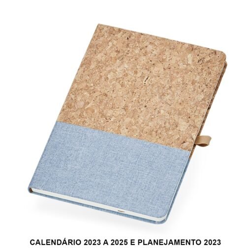 Caderneta Personalizada - Azul/Bege | Brindes Brasil