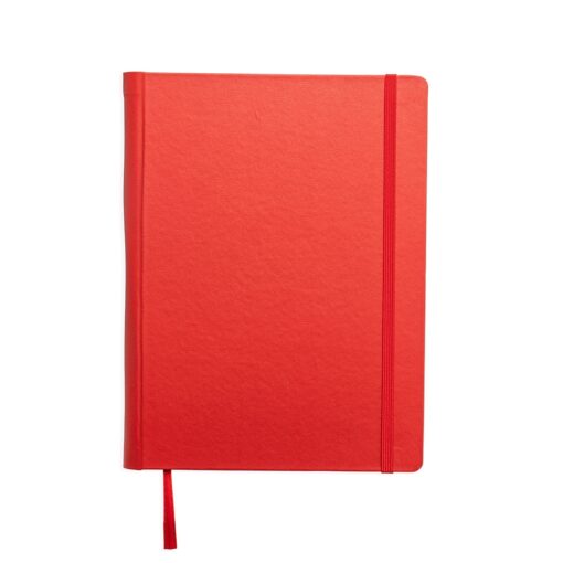 Caderneta Personalizada Couro Sintético na cor vermelho