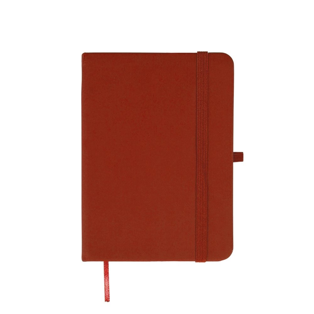 CADERNETA EMBORRACHADA S/ PAUTA SPX-12514SN NA COR VERMELHO