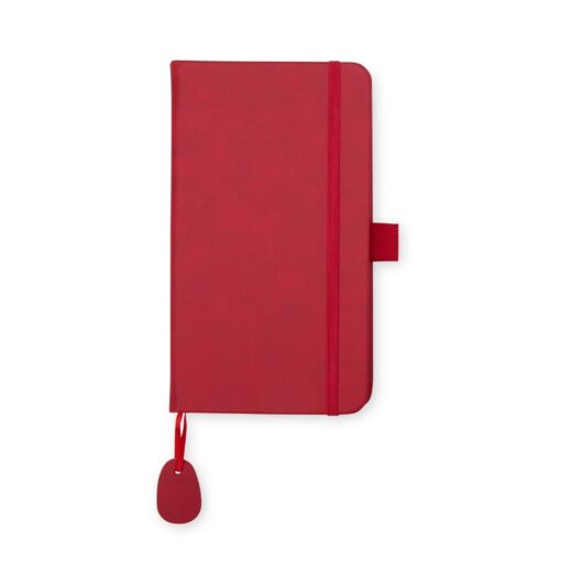 Caderneta Com Logo Emborrachada na cor vermelho
