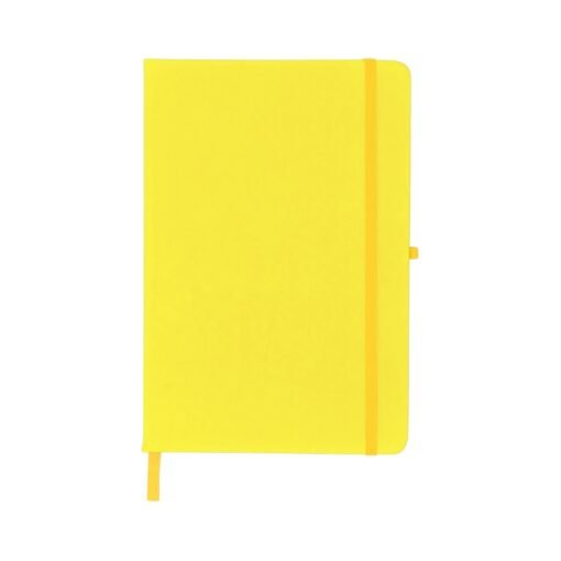 CADERNETA EMBORRACHADA COM PORTA CANETA SPX-14092SN-AMA NA COR AMARELO