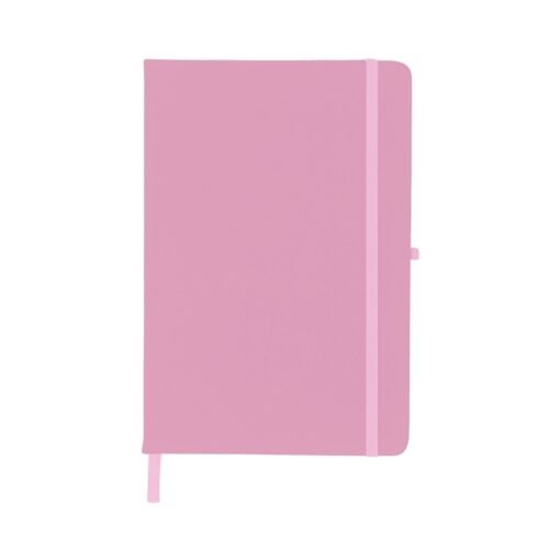 CADERNETA EMBORRACHADA COM PORTA CANETA SPX-14092SN-ROS NA COR ROSA