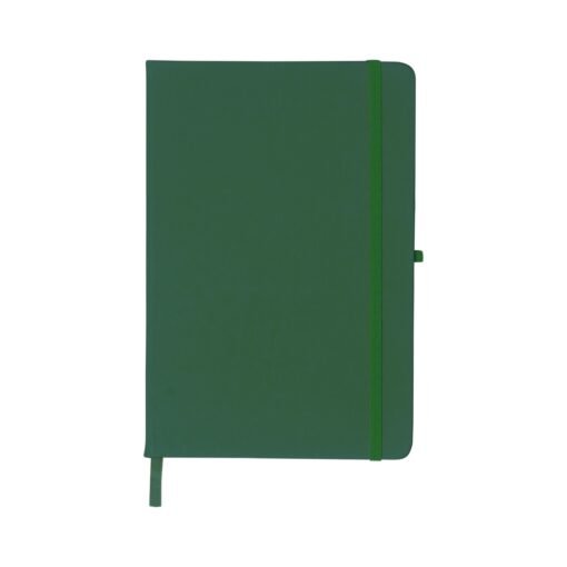 Caderneta Personalizada Emborrachada Com Porta Caneta na cor verde