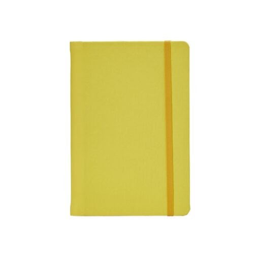 Caderneta Com Logo Emborrachada Com Wire-O na cor amarelo