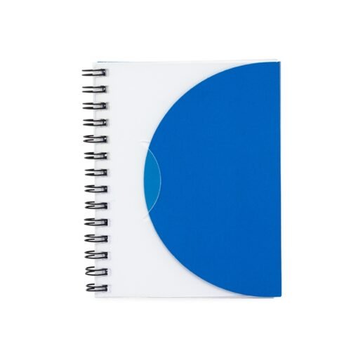 Caderneta Personalizada Plástica - Transparente/Azul