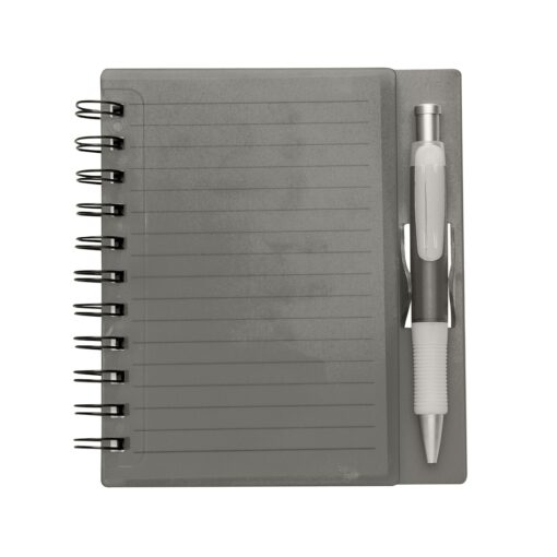 Caderno Personalizado Plástico C/ Caneta na cor preto