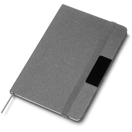 Caderneta Personalizada Inox - Cinza | Brindes Brasil