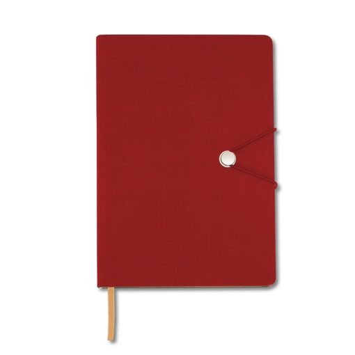 CADERNETA SINTÉTICA COM FECHO SPX-18519-VM NA COR VERMELHO