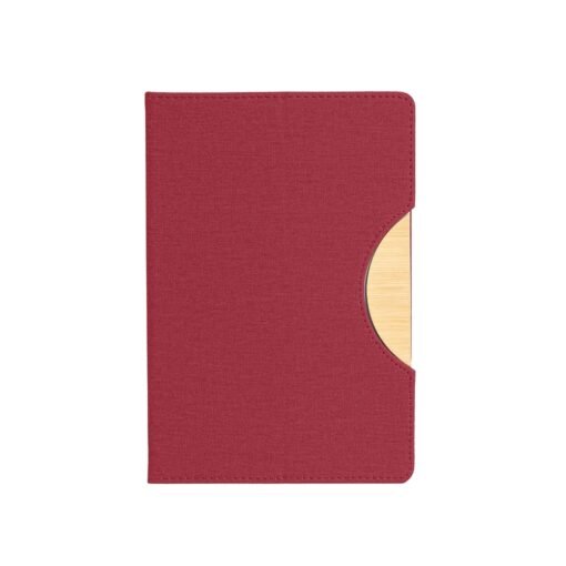 Caderneta Personalizada Bambu - Vermelho | Brindes Brasil