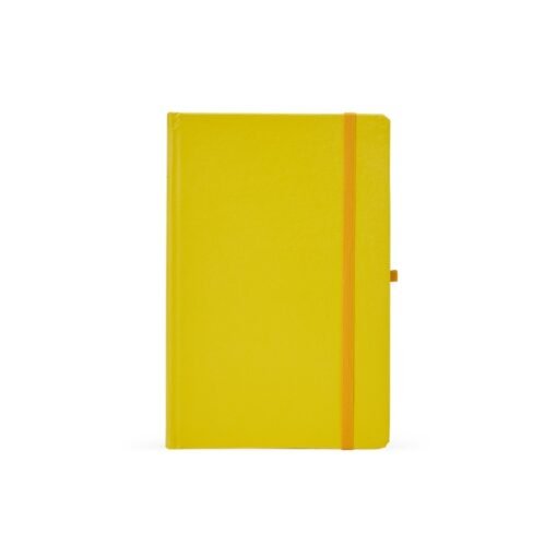Caderneta Personalizada Com Porta Caneta na cor amarelo