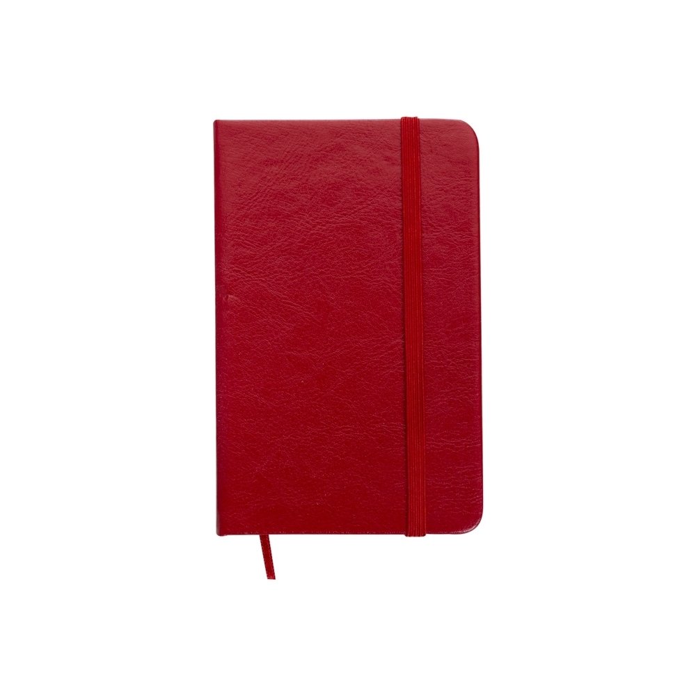 CADERNETA DE COURO SINTÉTICO S/PAUTA SPX-12595SN NA COR VERMELHO