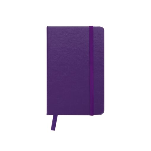Caderneta Promocional De Couro Sintético na cor roxo