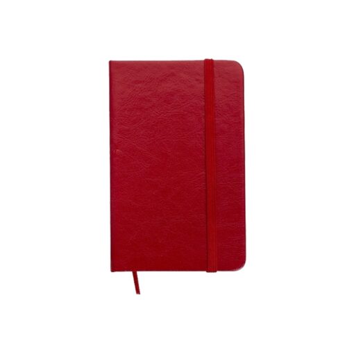 Caderneta Com Logo De Couro Sintético na cor vermelho