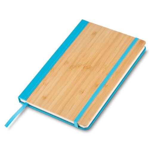 CADERNETA EM BAMBU SPX-14782-AZC NA COR AZUL