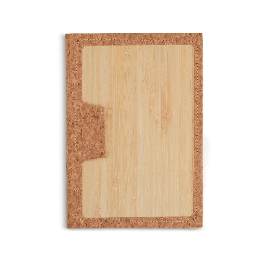 BLODCO DE ANOTAÕES DE CORTIÇA E BAMBU SPX-18759-BMB NA COR BAMBU