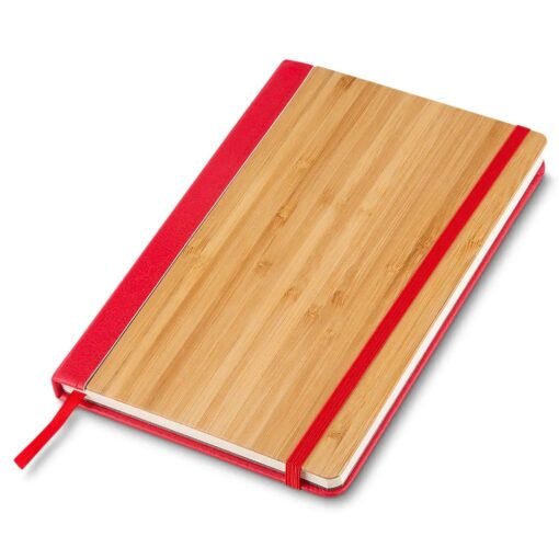 CADERNETA EM BAMBU SPX-14782-VM NA COR VERMELHO