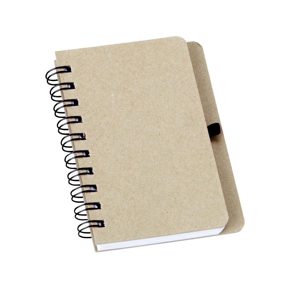 CADERNETA EM KRAFT COM PORTA CANETA SPX-14837 NA COR KRAFT