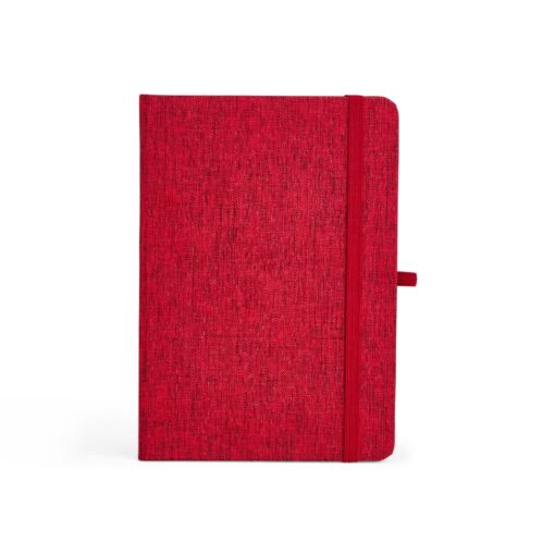 Caderneta Personalizada Em Linho Com Porta Caneta na cor vermelho