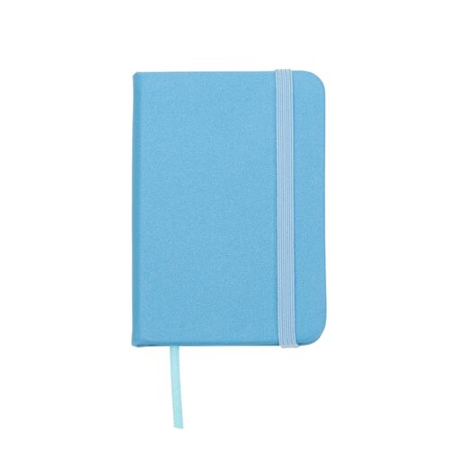 Mini Caderneta Sintética Brilhante | Produto Promocional na cor azul