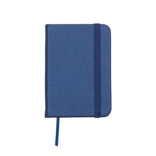 Mini Caderneta Sintética Brilhante | Brinde Corporativo na cor azul