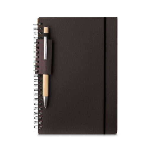Caderno Com Logo A5 Papel Reciclado na cor preto