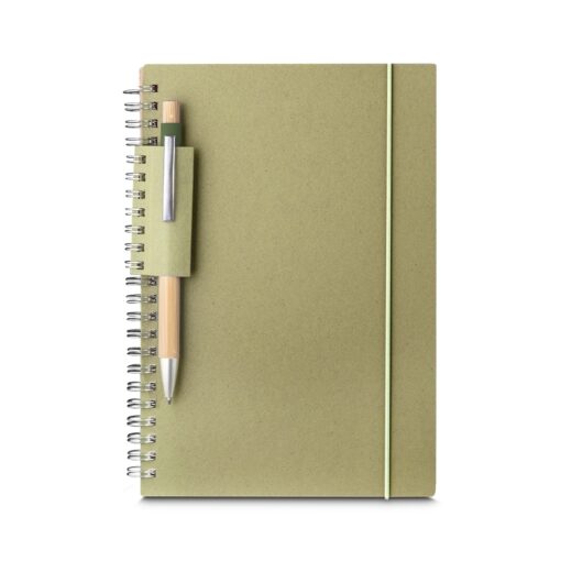 Caderno Personalizado Para Empresas A5 Papel Reciclado na cor verde