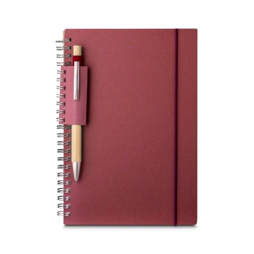 Caderno Personalizado A5 Papel Reciclado na cor vermelho
