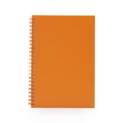 CADERNO A5 PLÁSTICO SPX-05071-LAR NA COR LARANJA
