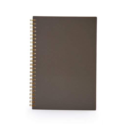 CADERNO A5 PLÁSTICO SPX-05071-MAR/DOU NA COR MARROM
