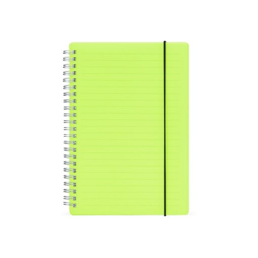 Caderno Para Brindes Com Capa Plástica na cor verde