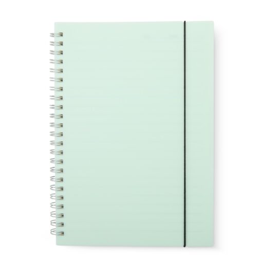 Caderno Personalizado A5 Plástico na cor verde