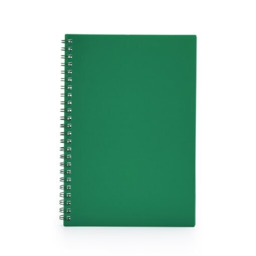CADERNO A5 PLÁSTICO SPX-05071-VDE NA COR VERDE