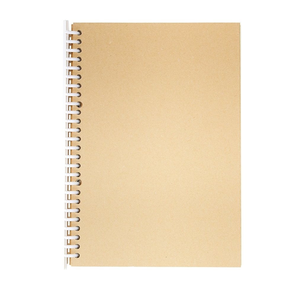 CADERNO WIIRE-O COM CAPA DURA SPX-05061 NA COR KRAFT