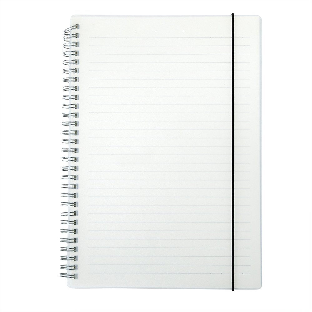 CADERNO COM CAPA PLÁSTICA SPX-05059 NA COR TRANSPARENTE