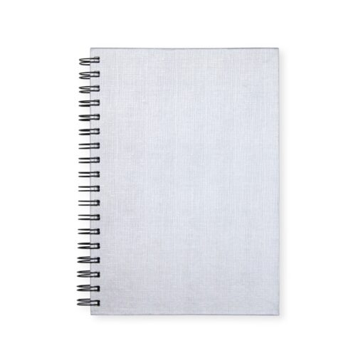 Caderno Personalizado Linho na cor prata