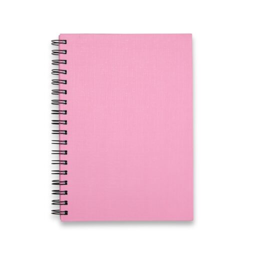 Caderno Para Brindes Linho na cor rosa