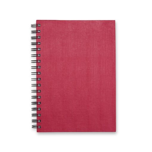 Caderno Personalizado Para Empresas Linho na cor vermelho
