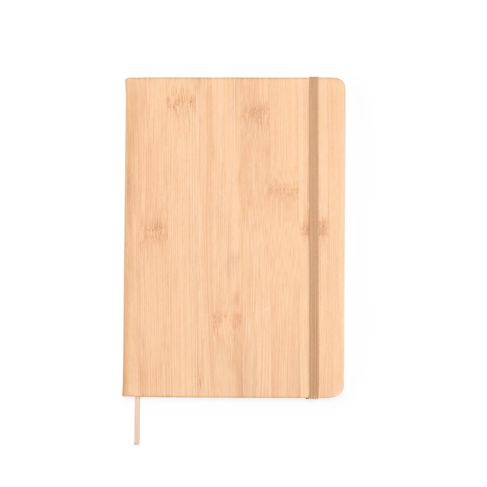 CADERNO CAPA PU COM PAUTA SPX-18935 NA COR BEGE