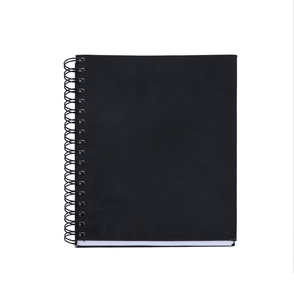 CADERNO CAPA EMBORRACHADA SPX-13708 NA COR PRETO