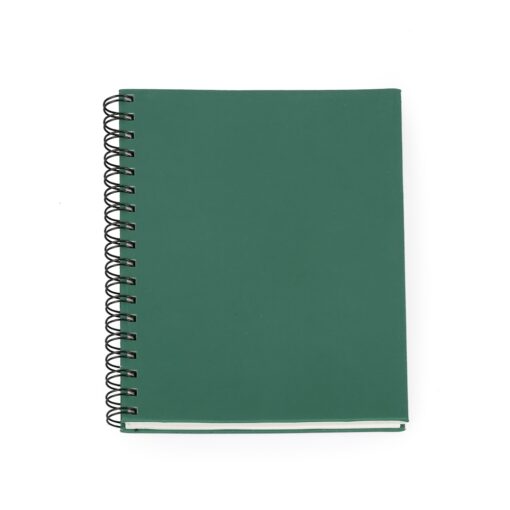 Caderno Com Logo Capa Emborrachada na cor verde