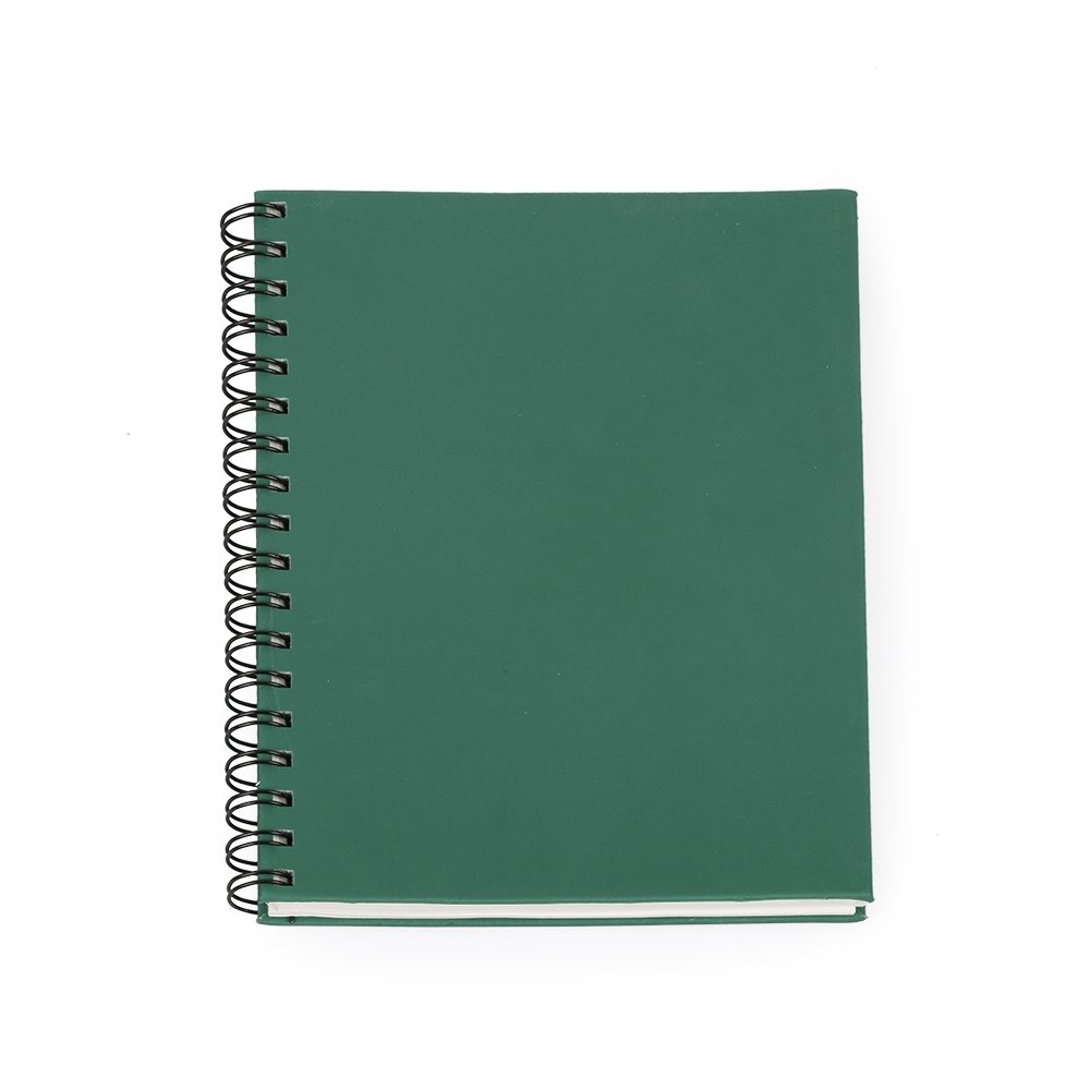 CADERNO CAPA EMBORRACHADA SPX-13708 NA COR VERDE