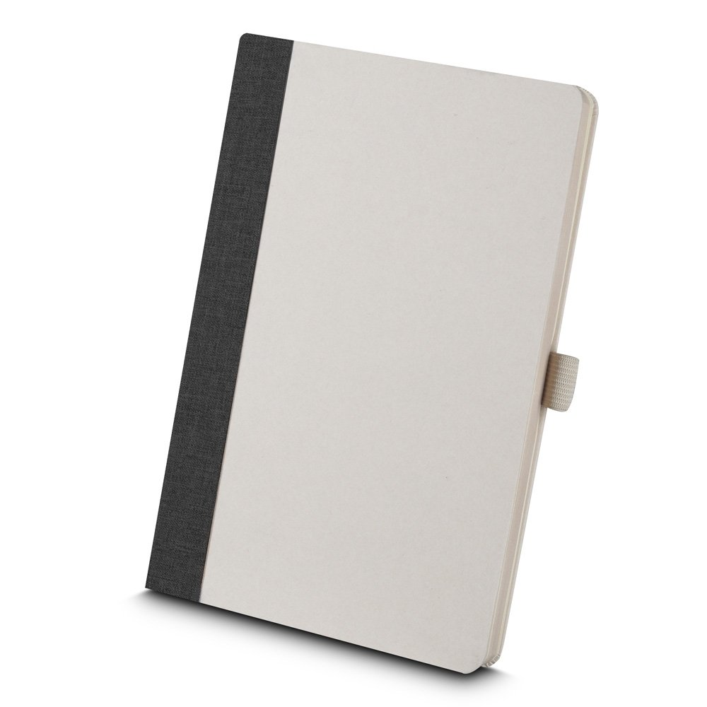 CADERNO FIBRA DE CANA E RPET SPX-15171-PRE/BEG NA COR PRETO