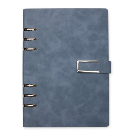 Caderno Com Logo Fichário Pu na cor azul
