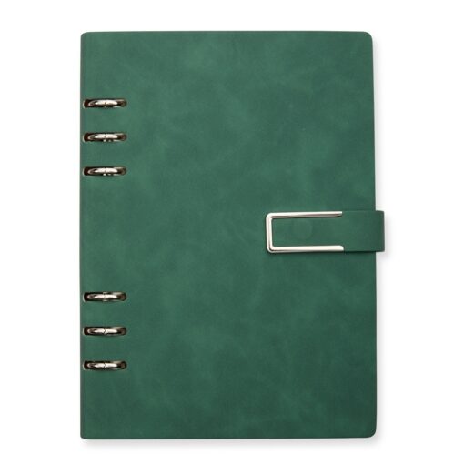 Caderno Personalizado Para Empresas Fichário Pu na cor verde