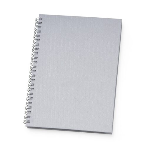 CADERNO DE NEGÓCIOS PEQUENO  SPX-13928-PRA NA COR PRATA