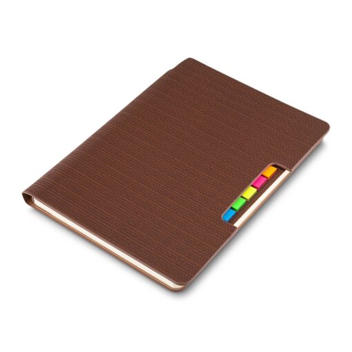 Caderno Promocional C/ Autoadesivo na cor marrom